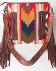 American Darling ADBGZ556 Signature Crossbody Hand Tooled Saddle Blanket Genuine Leather Women Bag Western Handbag Purse