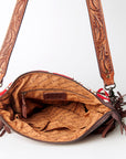 American Darling ADBGZ556 Signature Crossbody Hand Tooled Saddle Blanket Genuine Leather Women Bag Western Handbag Purse