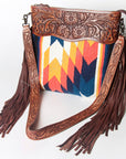 ADBGZ559 American Darling Hand Tooled Saddle Blanket Genuine Leather Women Bag Western Handbag Purse