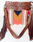 American Darling ADBGZ561 Signature Crossbody Hand Tooled Saddle Blanket Genuine Leather women bag western handbag purse