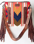 American Darling ADBGZ561 Signature Crossbody Hand Tooled Saddle Blanket Genuine Leather women bag western handbag purse