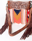 American Darling ADBGZ561 Signature Crossbody Hand Tooled Saddle Blanket Genuine Leather women bag western handbag purse