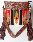 American Darling ADBGZ563 Signature Crossbody Hand Tooled Saddle Blanket Genuine Leather women bag western handbag purse