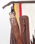 American Darling ADBGZ566 Signature Crossbody Hand Tooled Saddle Blanket Genuine Leather women bag western handbag purse