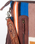 American Darling ADBGZ568 Signature Crossbody Hand Tooled Saddle Blanket Genuine Leather women bag western handbag purse