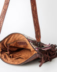 American Darling ADBGZ569 Signature Crossbody Hand Tooled Saddle Blanket Genuine Leather women bag western handbag purse