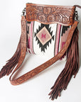 American Darling ADBGZ569 Signature Crossbody Hand Tooled Saddle Blanket Genuine Leather women bag western handbag purse