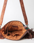 American Darling ADBGZ570 Signature Crossbody Hand Tooled Saddle Blanket Genuine Leather women bag western handbag purse