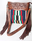 American Darling ADBGZ570 Signature Crossbody Hand Tooled Saddle Blanket Genuine Leather women bag western handbag purse