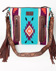 American Darling ADBGZ572 Signature Crossbody Hand Tooled Saddle Blanket Genuine Leather women bag western handbag purse