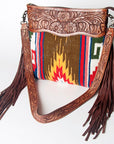 American Darling ADBGZ573 Signature Crossbody Hand Tooled Saddle Blanket Genuine Leather women bag western handbag purse