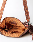 American Darling ADBGZ574 Signature Crossbody Hand Tooled Saddle Blanket Genuine Leather women bag western handbag purse
