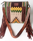 American Darling ADBGZ575 Signature Crossbody Hand Tooled Saddle Blanket Genuine Leather women bag western handbag purse