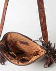 American Darling ADBGZ575 Signature Crossbody Hand Tooled Saddle Blanket Genuine Leather women bag western handbag purse