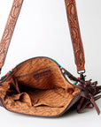 American Darling ADBGZ578 Signature Crossbody Hand Tooled Saddle Blanket Genuine Leather Women Bag Western Handbag Purse