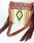 American Darling ADBGZ580 Signature Crossbody Hand Tooled Saddle Blanket Genuine Leather women bag western handbag purse