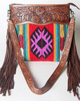 American Darling ADBGZ581 Signature Crossbody Hand Tooled Saddle Blanket Genuine Leather women bag western handbag purse