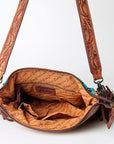 American Darling ADBGZ581 Signature Crossbody Hand Tooled Saddle Blanket Genuine Leather women bag western handbag purse