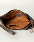 Never Mind Nmbg101A Wristlet Vintage Handmade Genuine Cowhide Leather Women Bag Western Handbag Purse