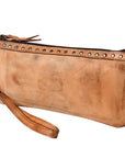 Never Mind Nmbg101D Wristlet Vintage Handmade Genuine Cowhide Leather Women Bag Western Handbag Purse