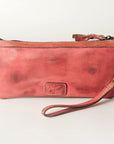 Never Mind Nmbg101F Wristlet Vintage Handmade Genuine Cowhide Leather Women Bag Western Handbag Purse