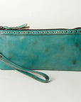 Never Mind Nmbg101H Wristlet Vintage Handmade Genuine Cowhide Leather Women Bag Western Handbag Purse