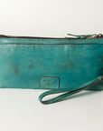 Never Mind Nmbg101H Wristlet Vintage Handmade Genuine Cowhide Leather Women Bag Western Handbag Purse