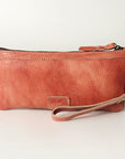 Never Mind Nmbg101I Wristlet Vintage Handmade Genuine Cowhide Leather Women Bag Western Handbag Purse