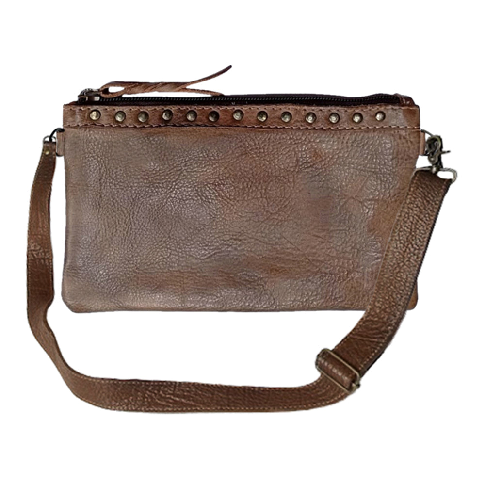 Never Mind Nmbg102C Small Crossbody Vintage Handmade Genuine Cowhide Leather Women Bag Western Handbag Purse