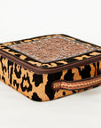 American Darling ADBGA227 Jewelry Case Hand Tooled Hair-On Genuine Leather Women Bag Western Handbag Purse