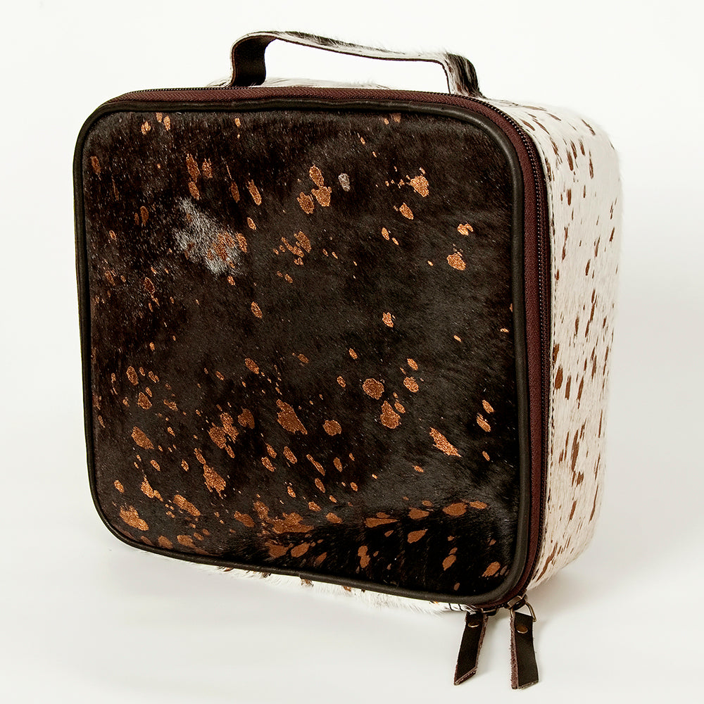 American Darling ADBGA228 Jewelry Case Hand Tooled Hair-On Genuine Leather Women Bag Western Handbag Purse