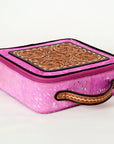 American Darling ADBGA233 Jewelry Case Hand Tooled Hair-On Genuine Leather Women Bag Western Handbag Purse