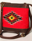American Darling Large Crossbody Saddle Blanket Genuine Leather women bag western handbag purse
