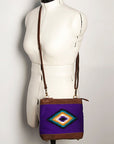 American Darling Large Crossbody Saddle Blanket Genuine Leather women bag western handbag purse