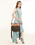 American Darling Clutch Hand Tooled Hair On Genuine Leather Women Bag Western Handbag Purse