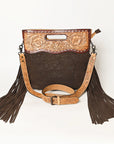 American Darling Clutch Hand Tooled Hair On Genuine Leather Women Bag Western Handbag Purse