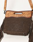 American Darling Clutch Hand Tooled Hair On Genuine Leather Women Bag Western Handbag Purse