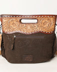 American Darling Clutch Hand Tooled Hair On Genuine Leather Women Bag Western Handbag Purse