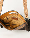 American Darling Clutch Hand Tooled Hair On Genuine Leather Women Bag Western Handbag Purse