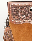 American Darling Clutch Hand Tooled Hair On Genuine Leather Women Bag Western Handbag Purse