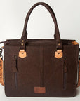 American Darling Briefcase Hand Tooled Saddle Blanket Genuine Leather women bag western handbag purse
