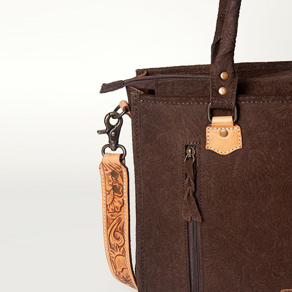 American Darling Briefcase Hand Tooled Saddle Blanket Genuine Leather women bag western handbag purse