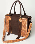 American Darling Briefcase Hand Tooled Saddle Blanket Genuine Leather women bag western handbag purse