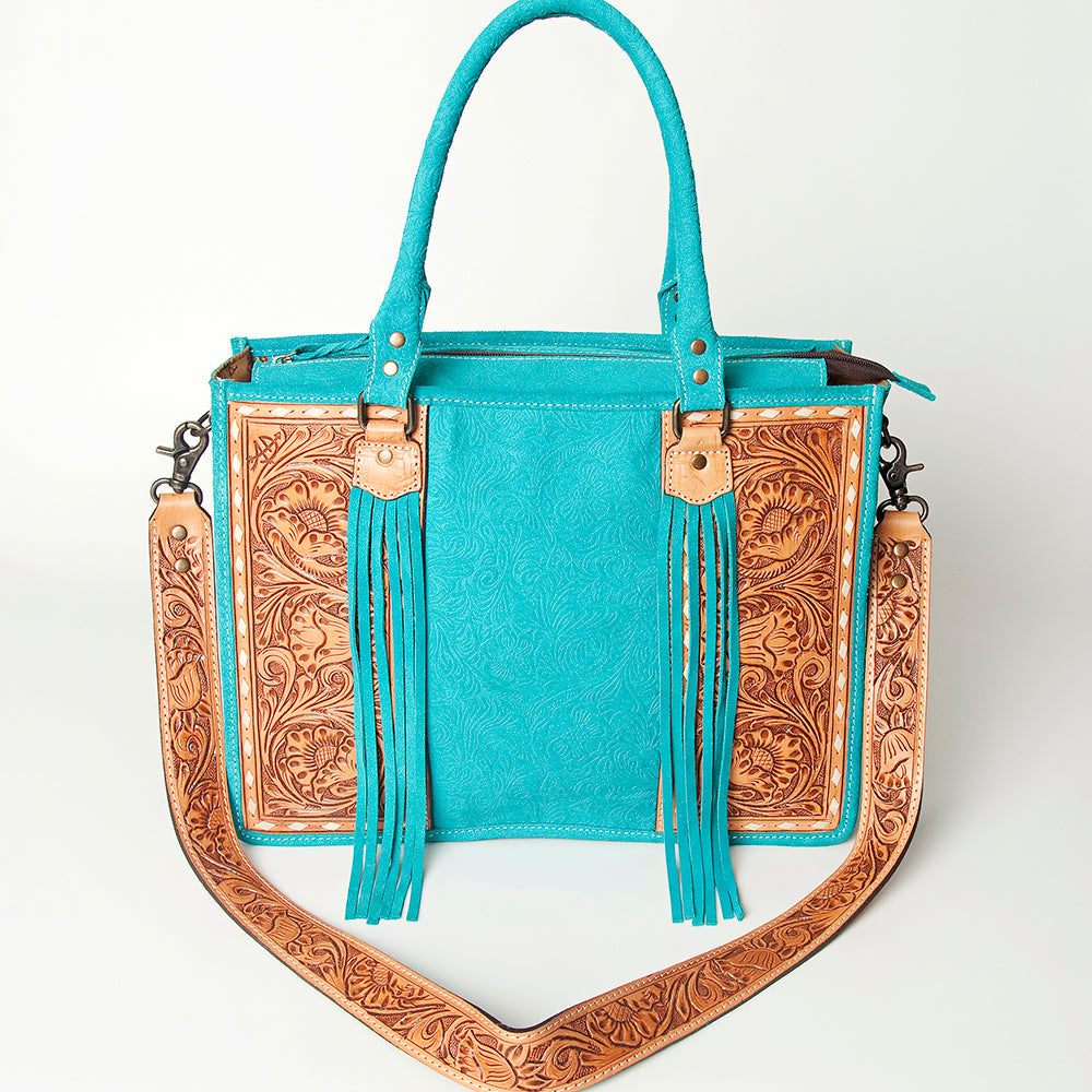 American Darling Briefcase Hand Tooled Saddle Blanket Genuine Leather women bag western handbag purse