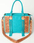 American Darling Briefcase Hand Tooled Saddle Blanket Genuine Leather women bag western handbag purse