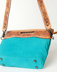 American Darling Clutch Hand Tooled Hair On Genuine Leather Women Bag Western Handbag Purse