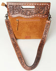 American Darling Clutch Hand Tooled Hair On Genuine Leather Women Bag Western Handbag Purse