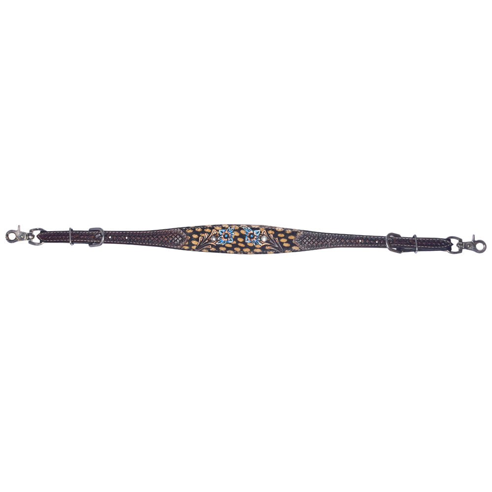 Bar H Equine Premium Hand Tooled Leather Breast Collar  Stainless Steel Hardware Brown