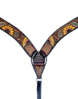 Bar H Equine Bonnie Blossom Sunflower Leather One Ear Headstall