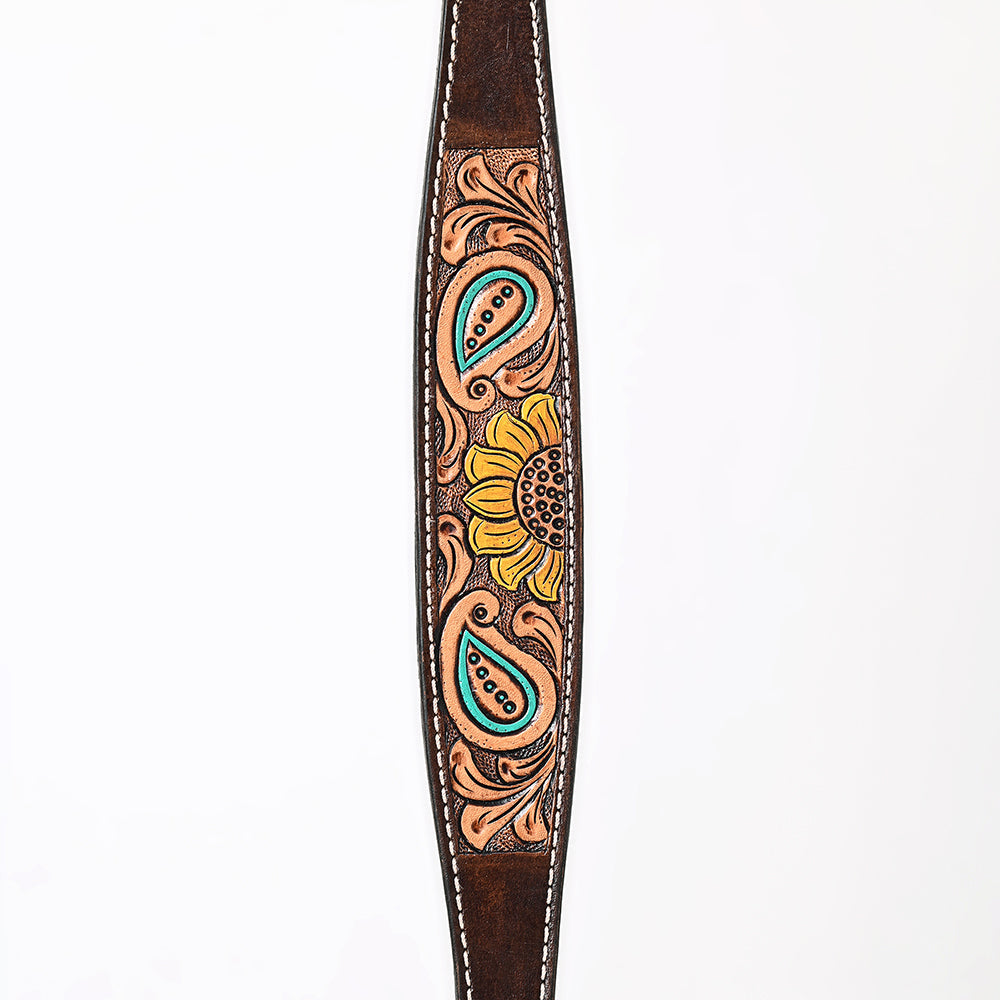 Bar H Equine Bonnie Blossom Sunflower Leather One Ear Headstall